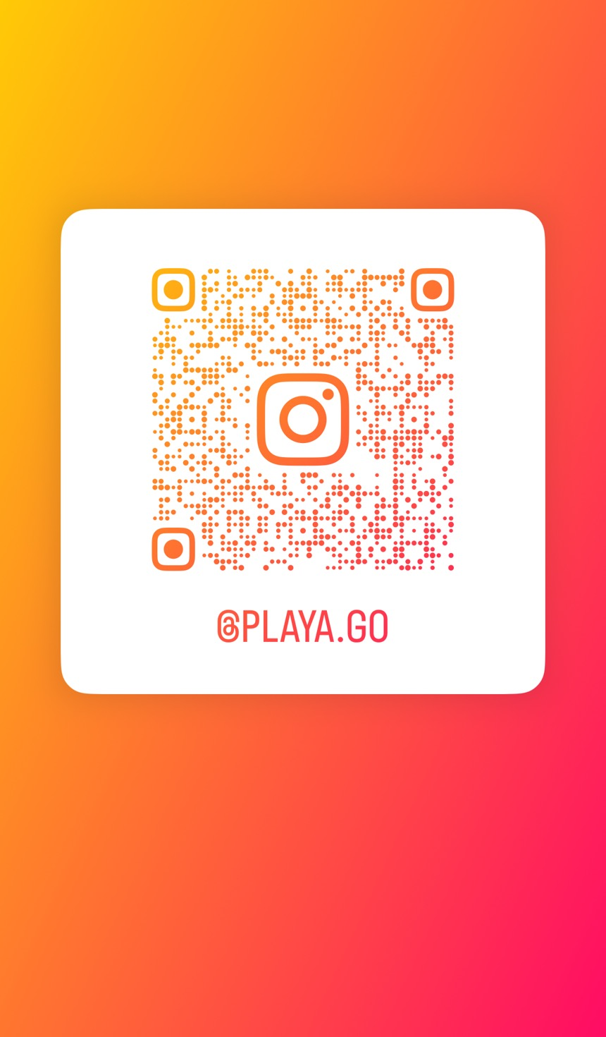 Código QR para seguir a PlayaGo en Instagram